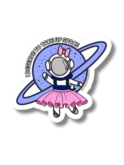 Astronaut Ballerina Sticker