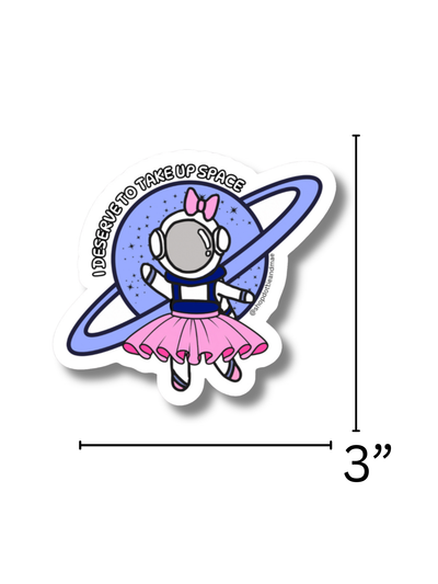 Astronaut Ballerina Sticker