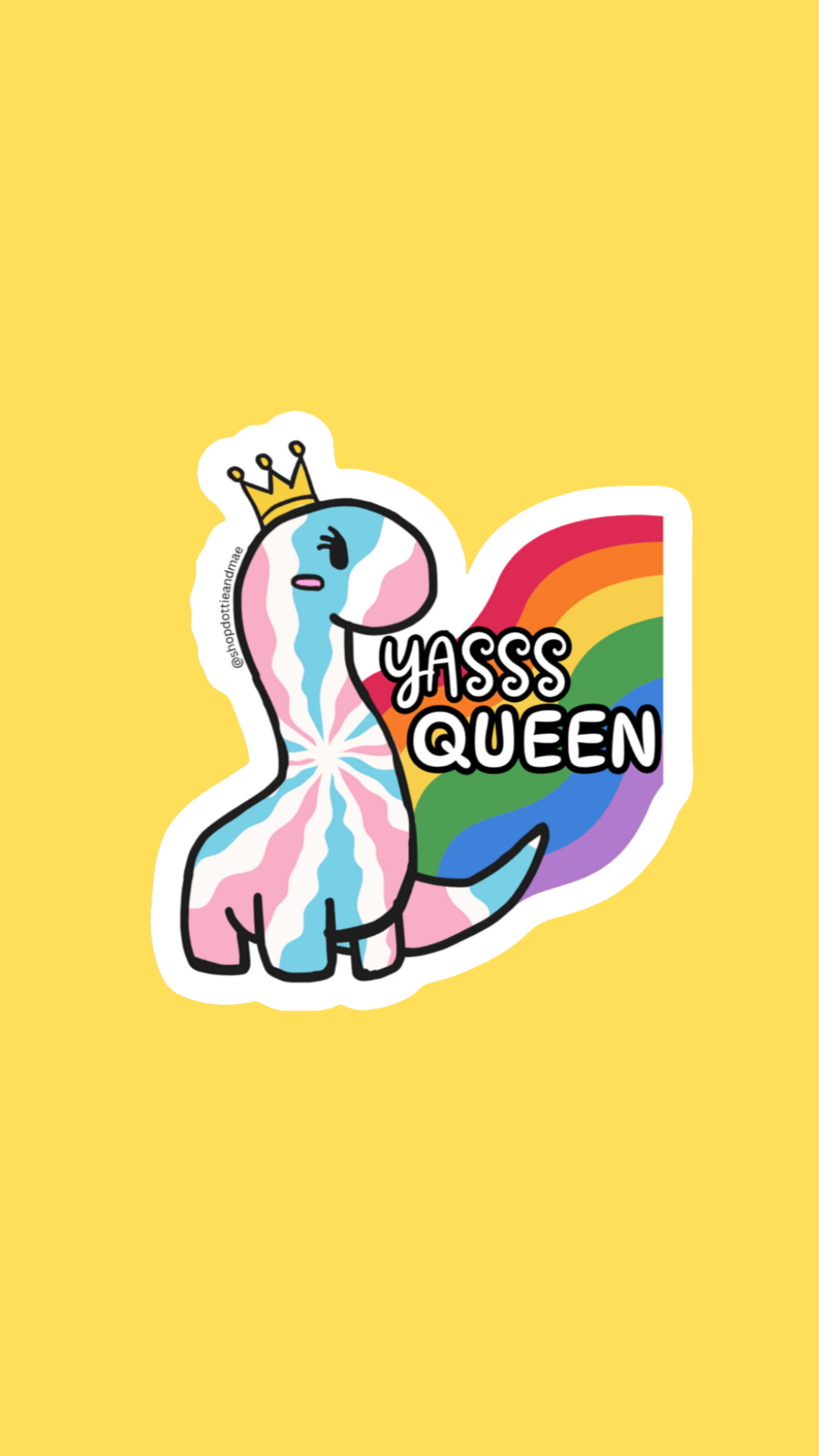 Queen Dinosaur Sticker