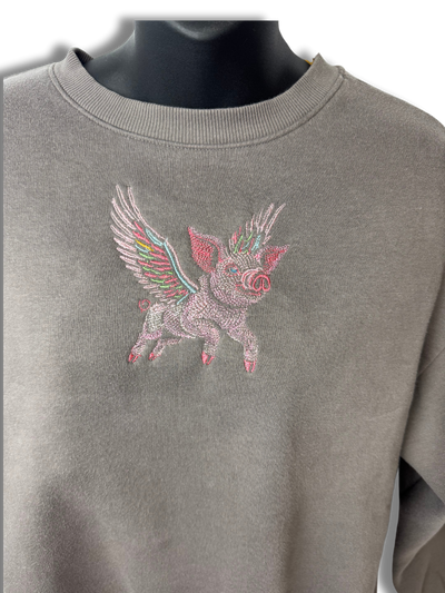 Embroidered Upcycled Sweatshirt