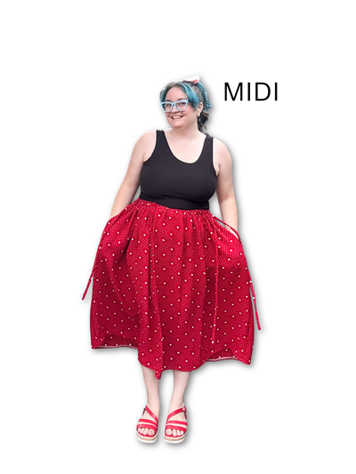 Adjustable Drawstring Skirt