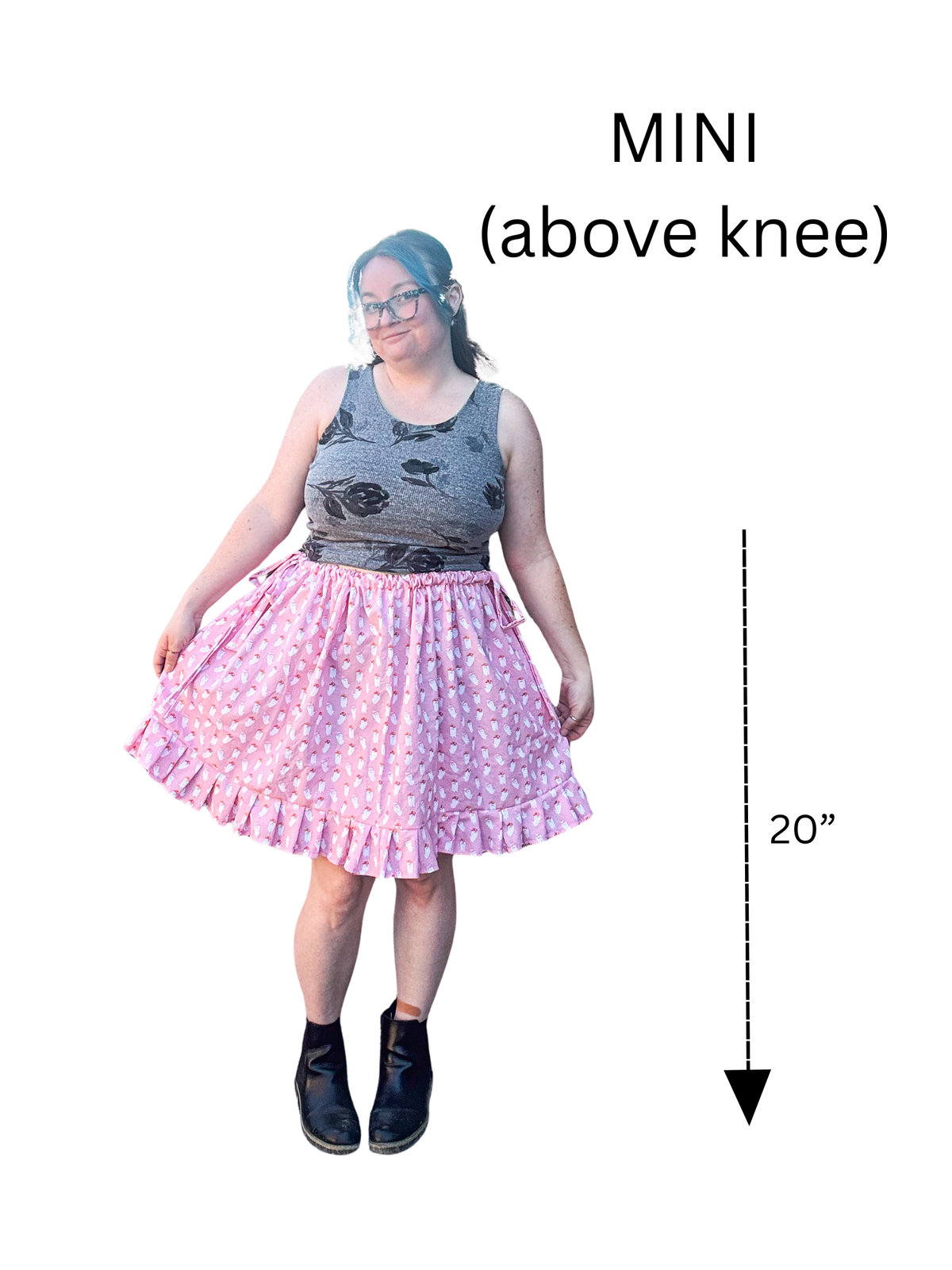 Adjustable Drawstring Skirt