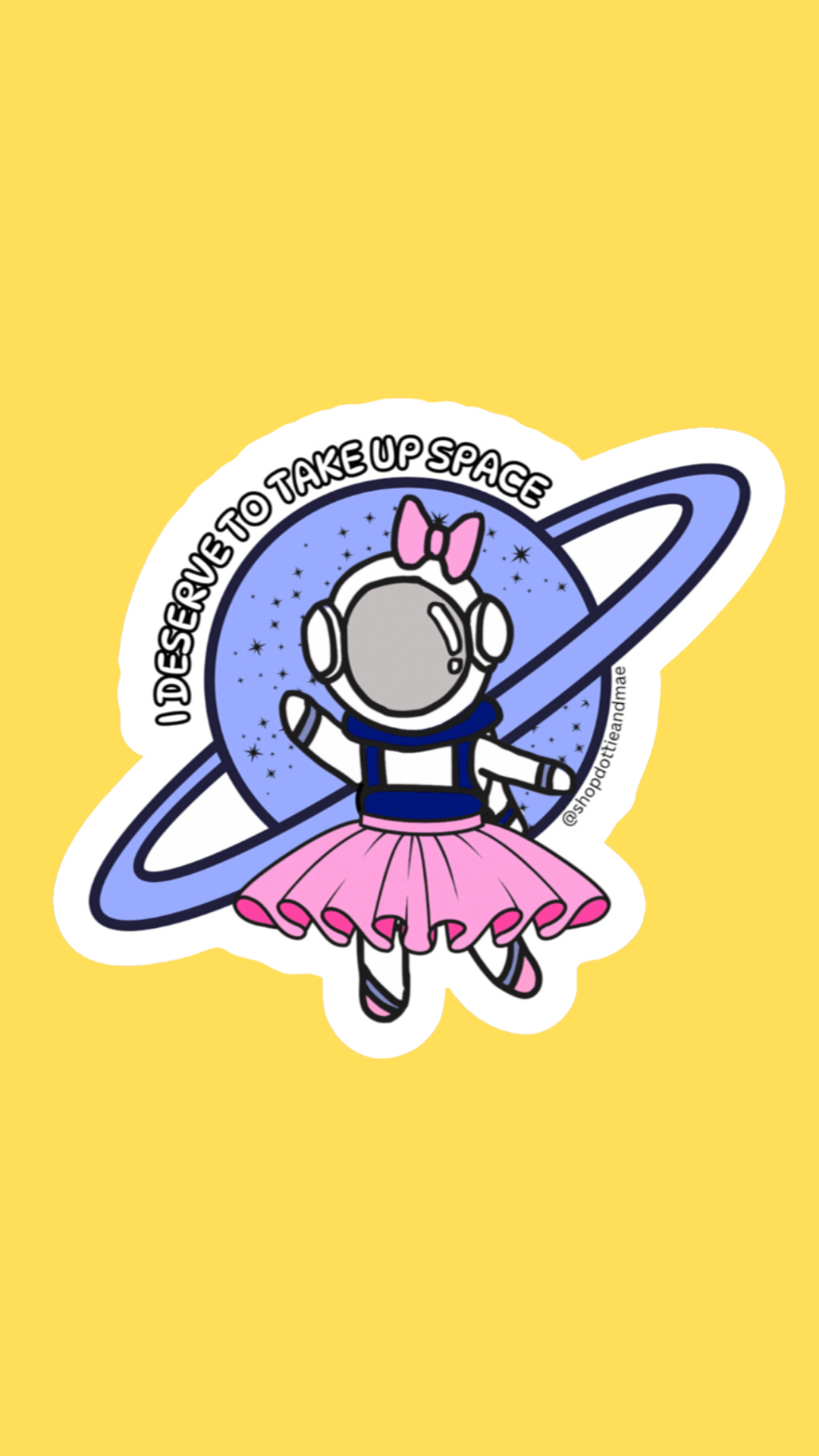 Astronaut Ballerina Sticker
