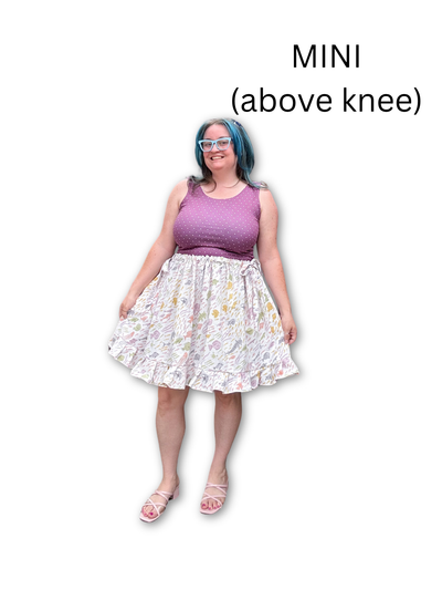 Adjustable Drawstring Skirt