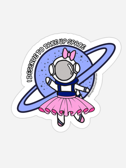 Astronaut Ballerina Sticker
