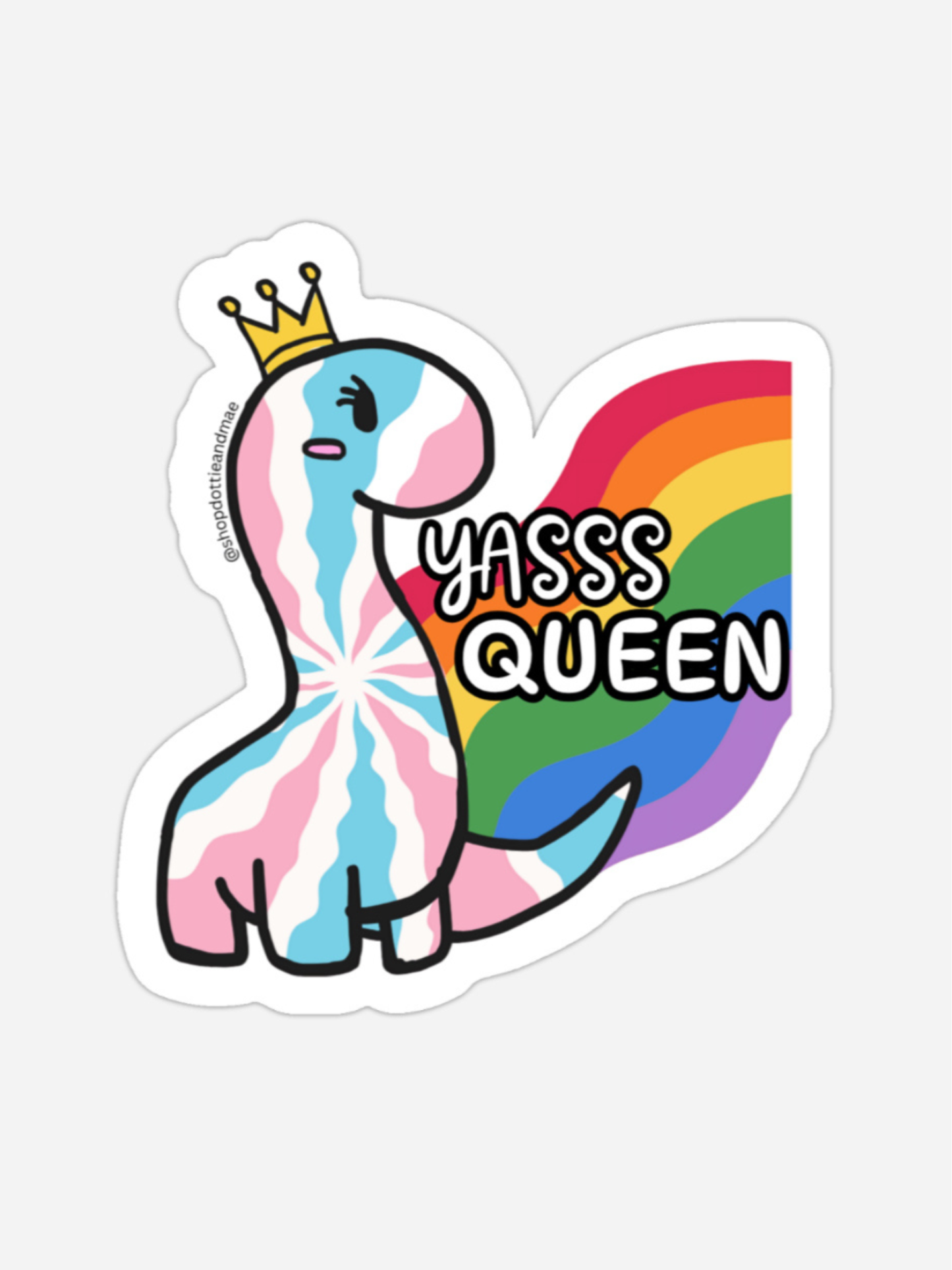 Queen Dinosaur Sticker