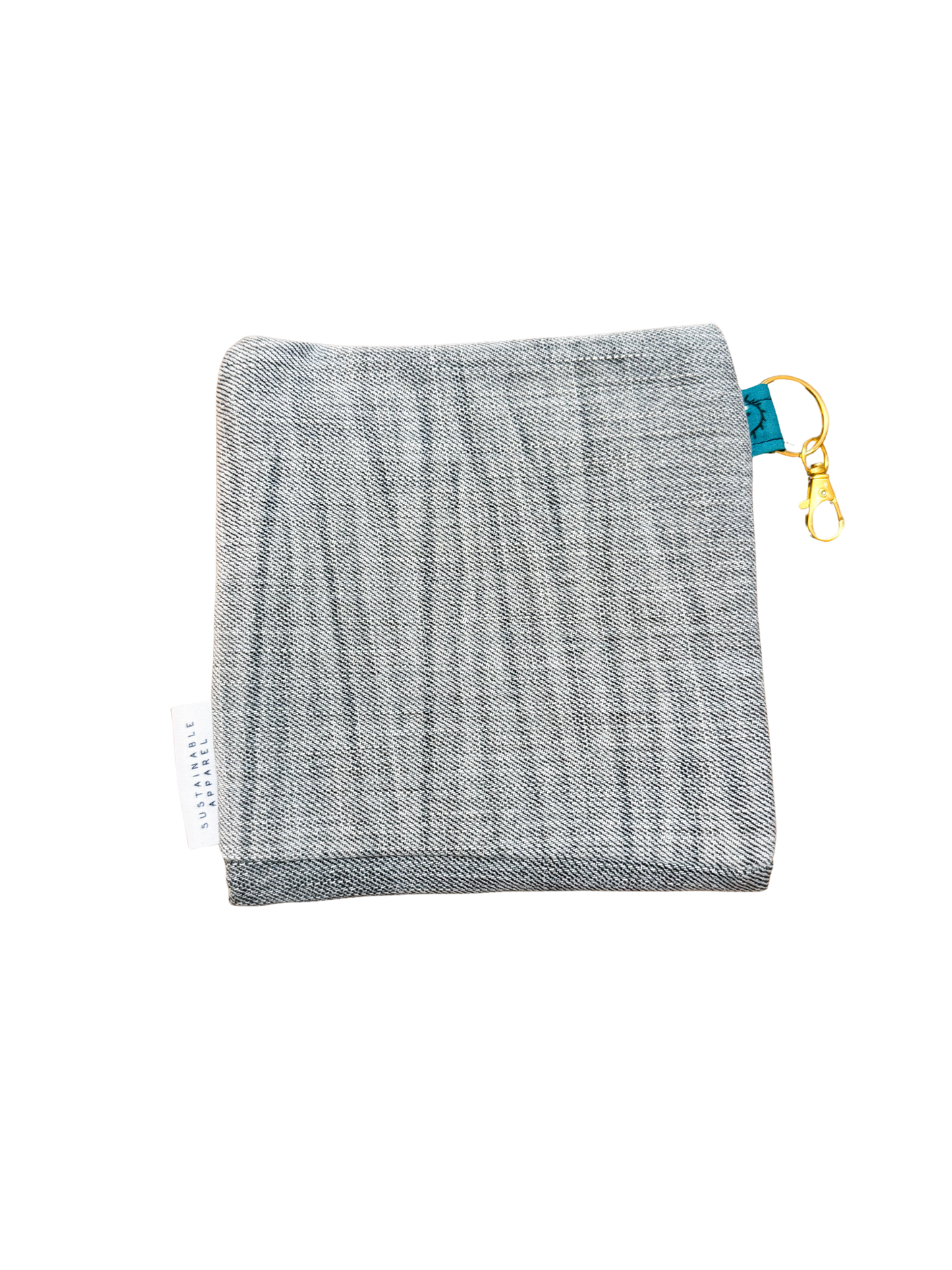 Embroidered Denim Pouch