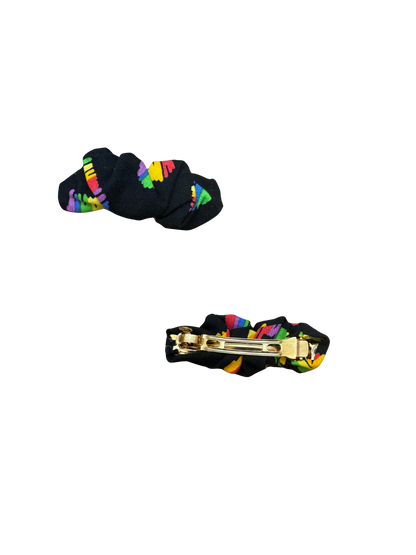 Scrunchie Barrette Pairs