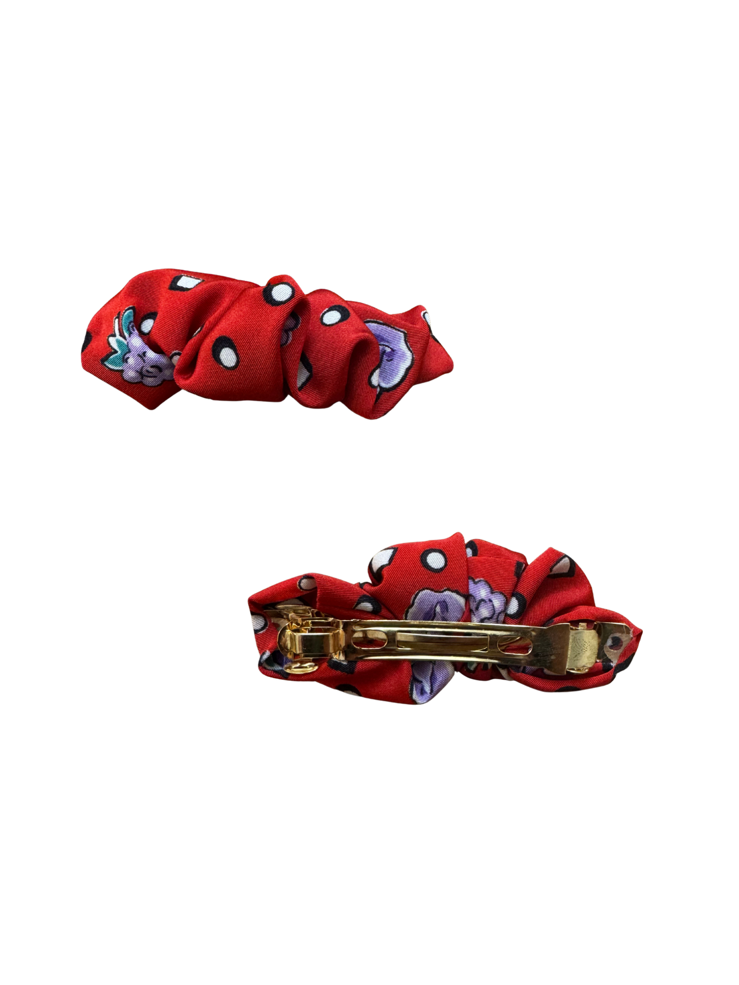 Scrunchie Barrette Pairs