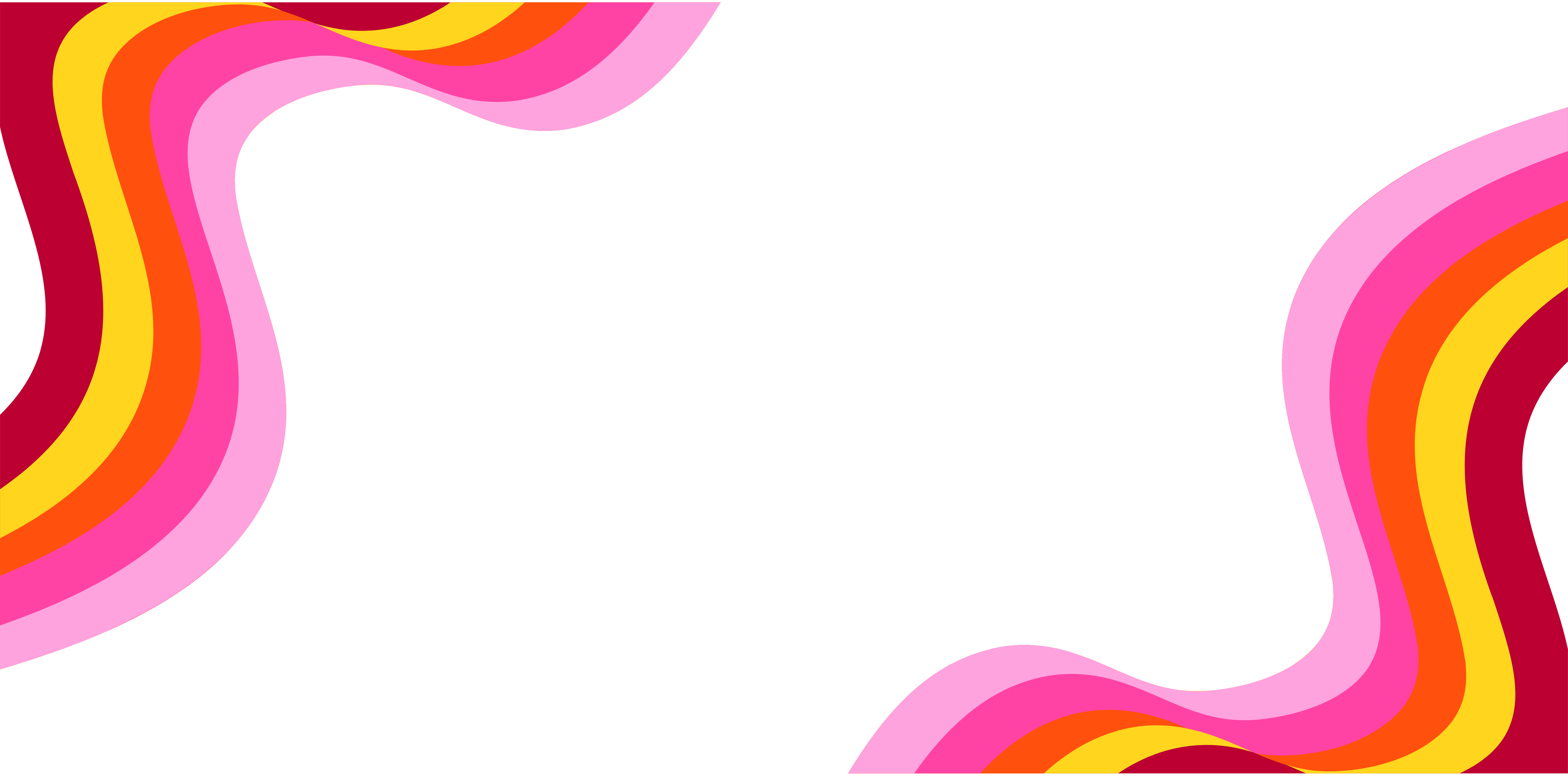 Colorful wavy pattern on a white background